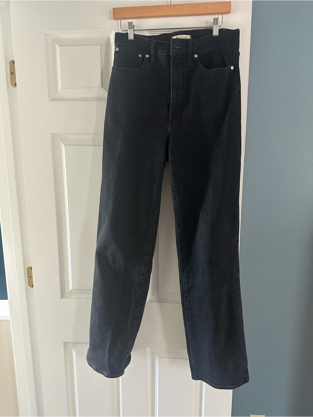 Madewell Perfect Vintage Wide Leg Jean in Black - 28 Tall